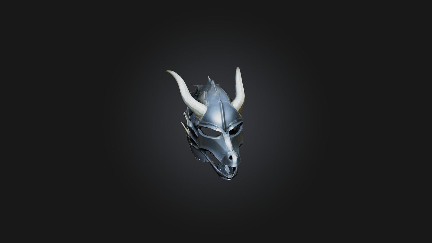 3D model Dragon Helm VR / AR / low-poly