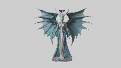 Dragon Queen statue model VR / AR / low-poly