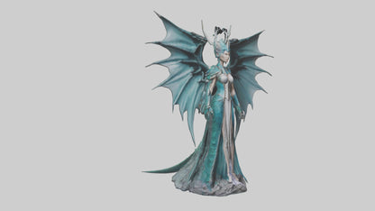 Dragon Queen statue model VR / AR / low-poly