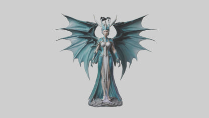 Dragon Queen statue model VR / AR / low-poly