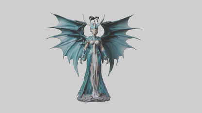 Dragon Queen statue model VR / AR / low-poly