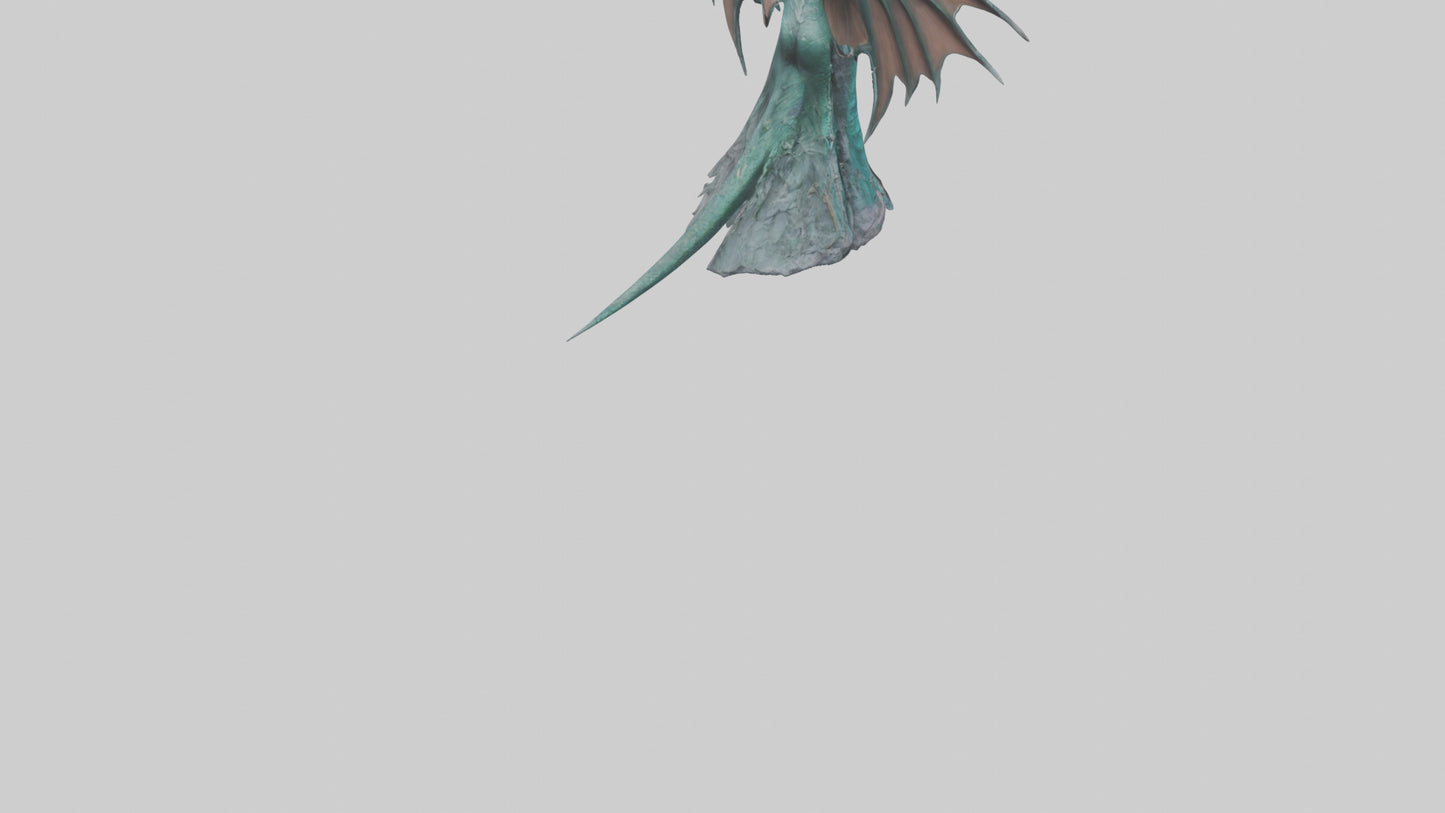 Dragon Queen statue model VR / AR / low-poly