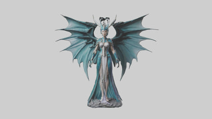 Dragon Queen statue model VR / AR / low-poly
