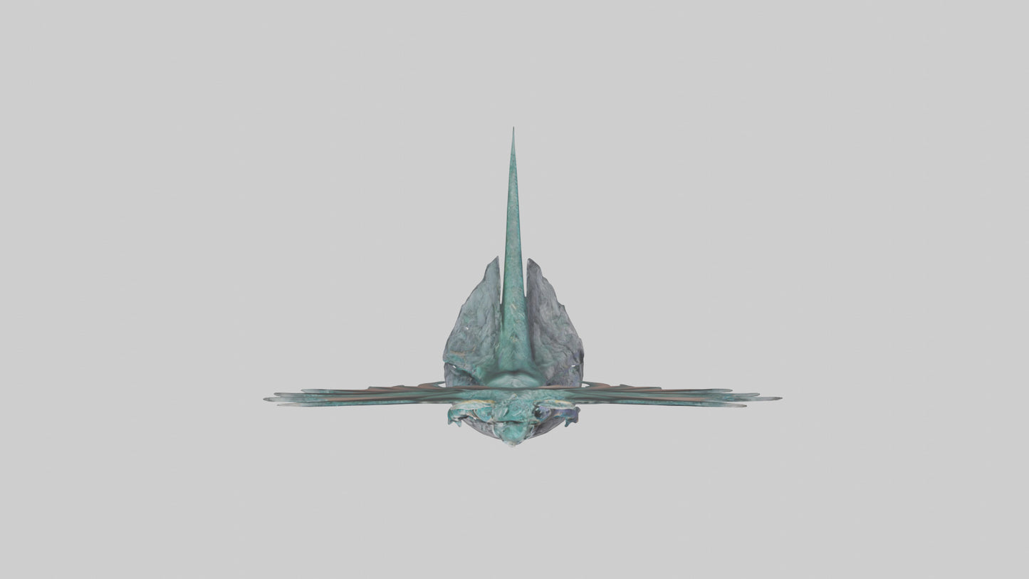 Dragon Queen statue model VR / AR / low-poly