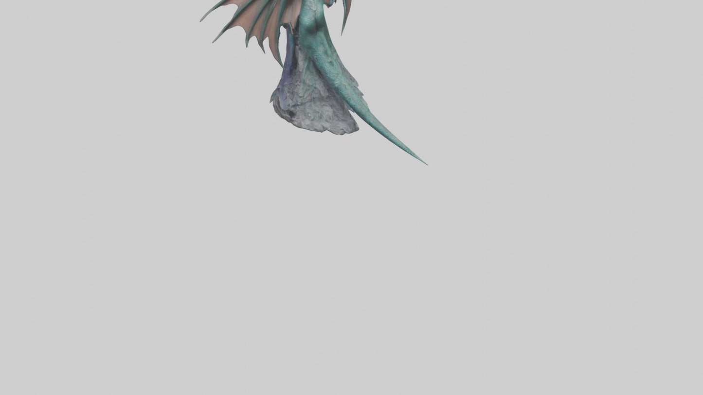 Dragon Queen statue model VR / AR / low-poly