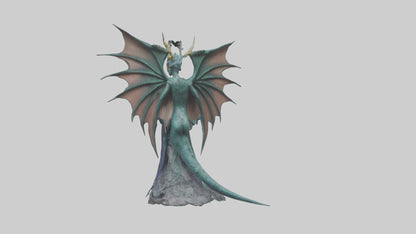 Dragon Queen statue model VR / AR / low-poly