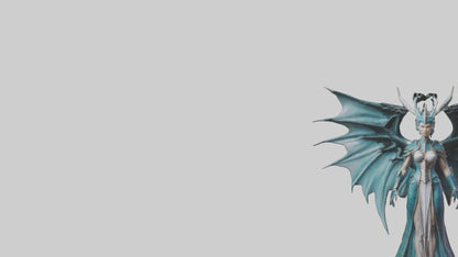 Dragon Queen statue model VR / AR / low-poly