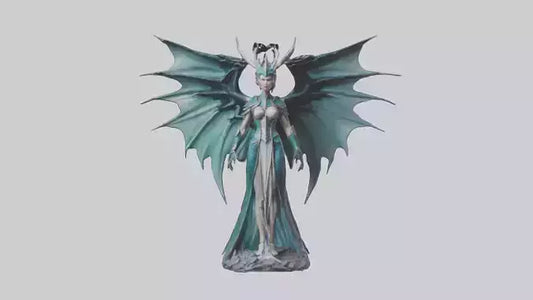 Dragon Queen statue model VR / AR / low-poly