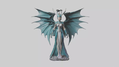 Dragon Queen statue model VR / AR / low-poly