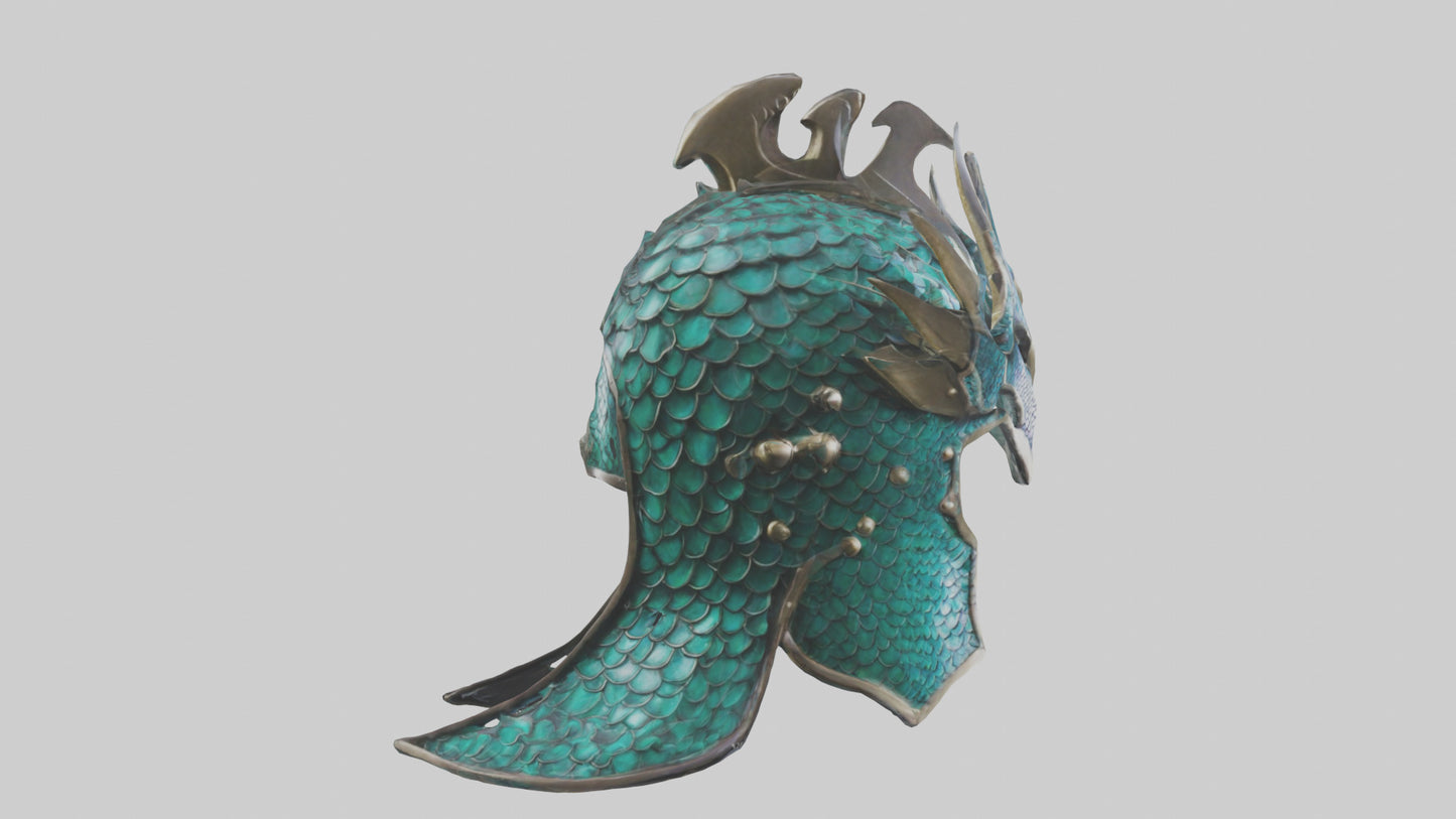 Dragon Scale Helmet model 3D model