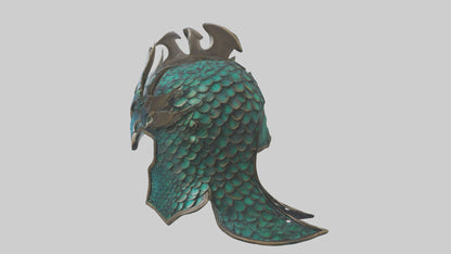 Dragon Scale Helmet model 3D model