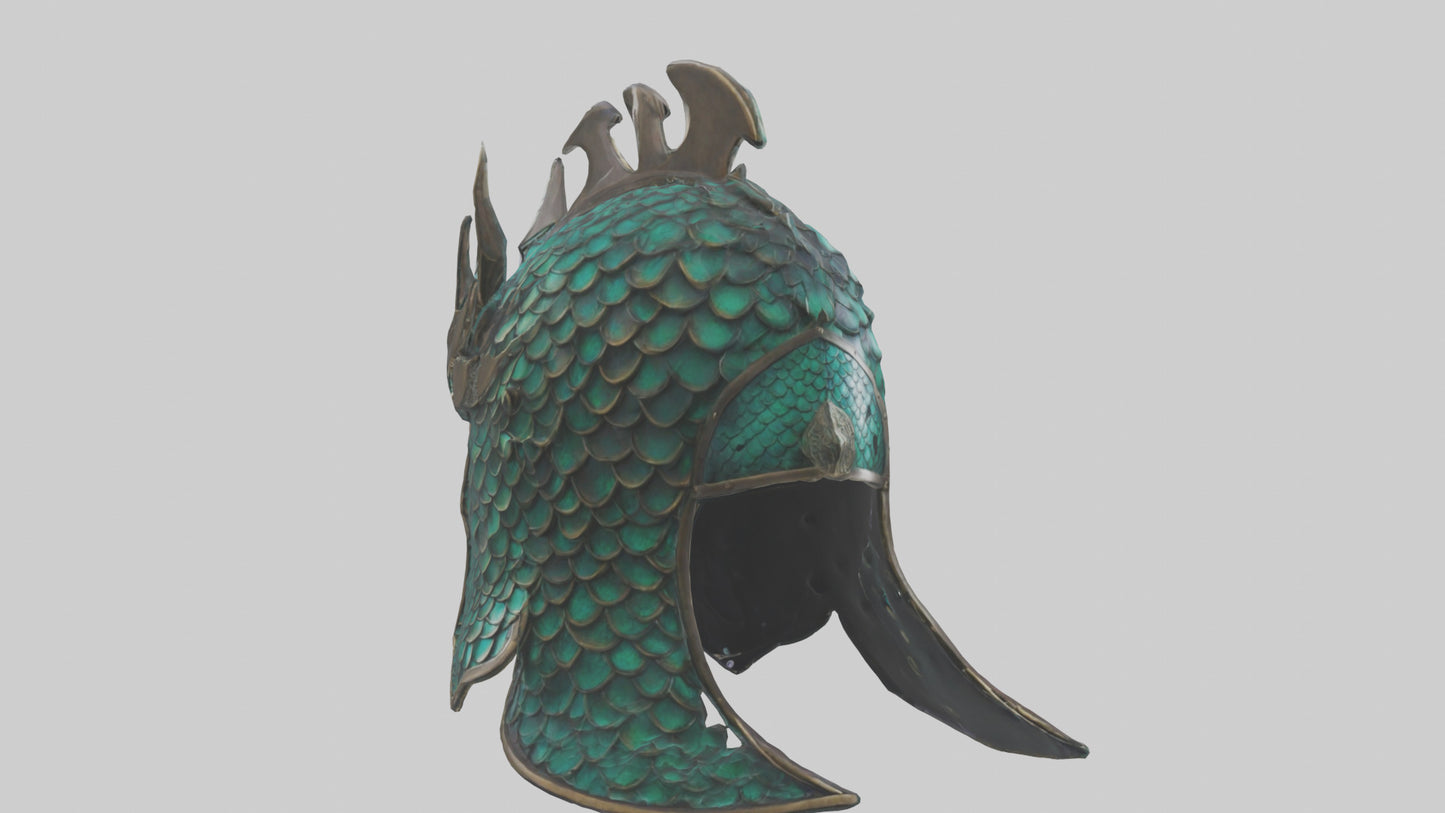 Dragon Scale Helmet model 3D model