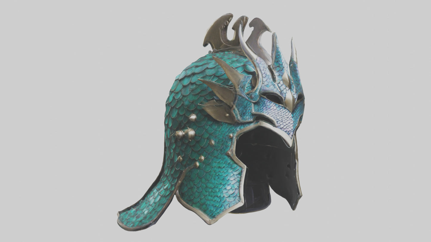 Dragon Scale Helmet model 3D model