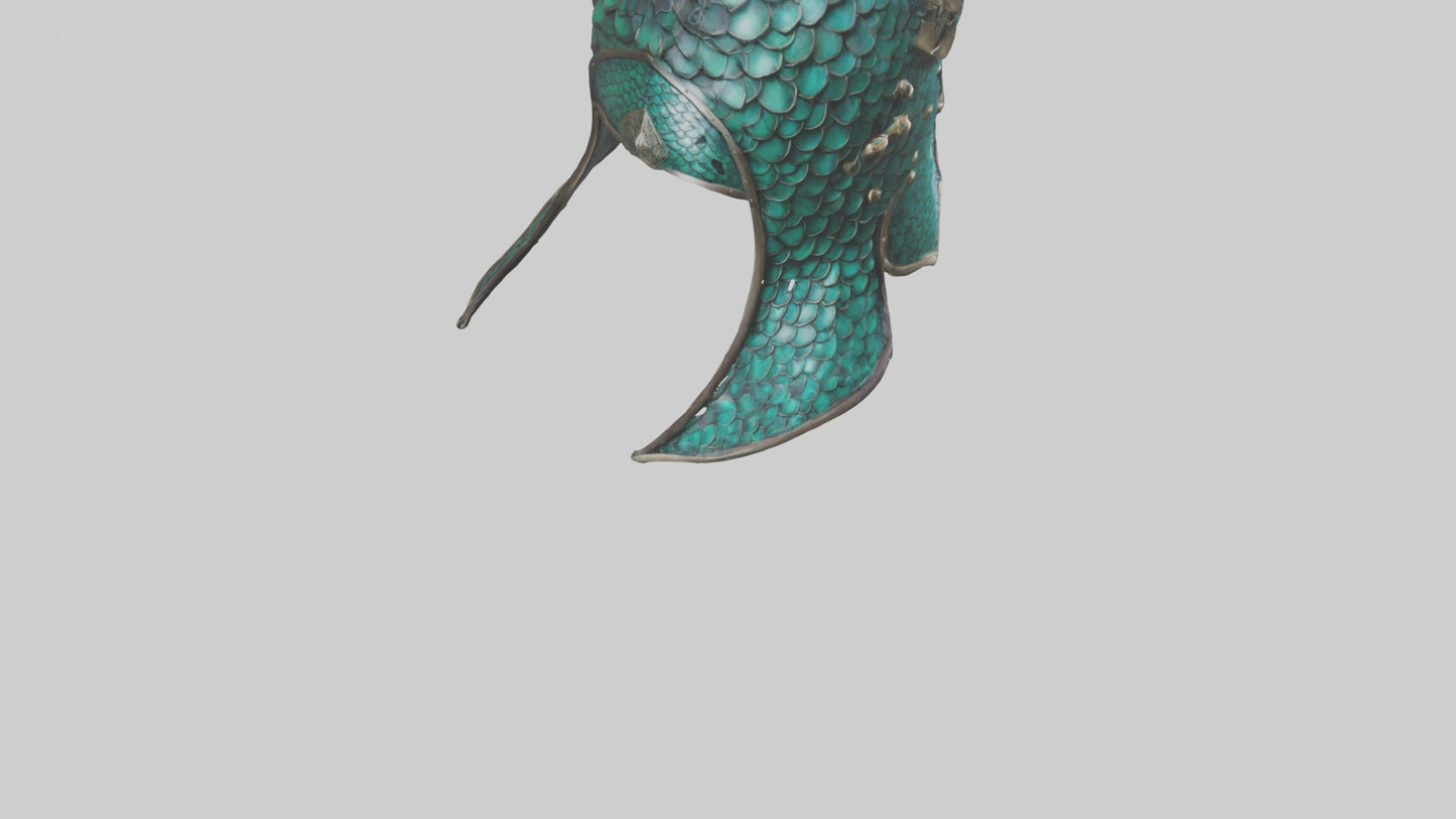 Dragon Scale Helmet model 3D model