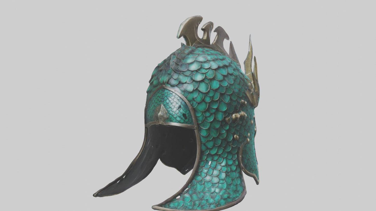 Dragon Scale Helmet model 3D model