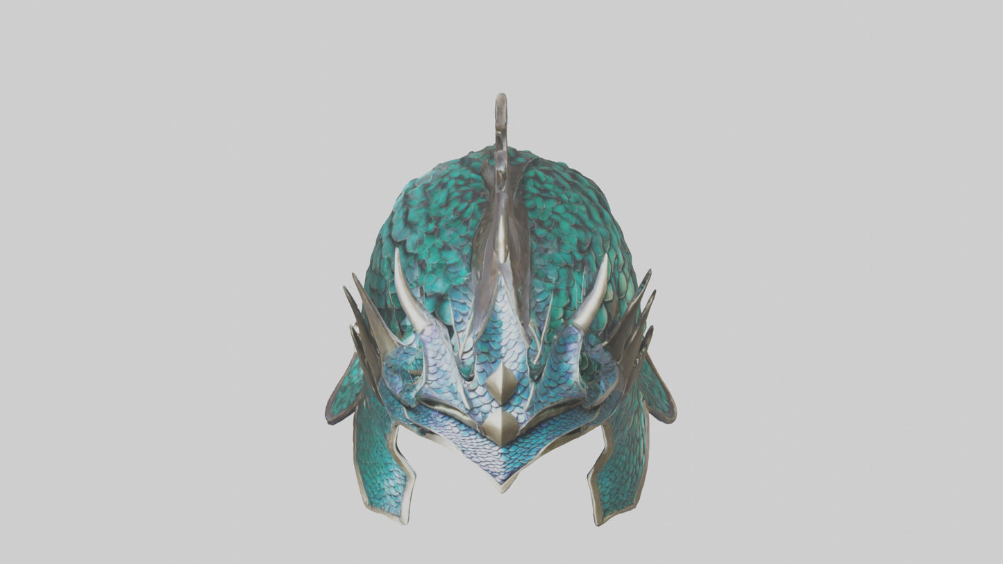 Dragon Scale Helmet model 3D model