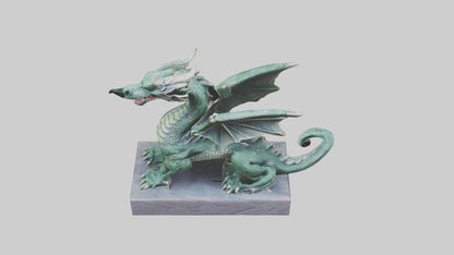 Dragon sitting statue model 3D model