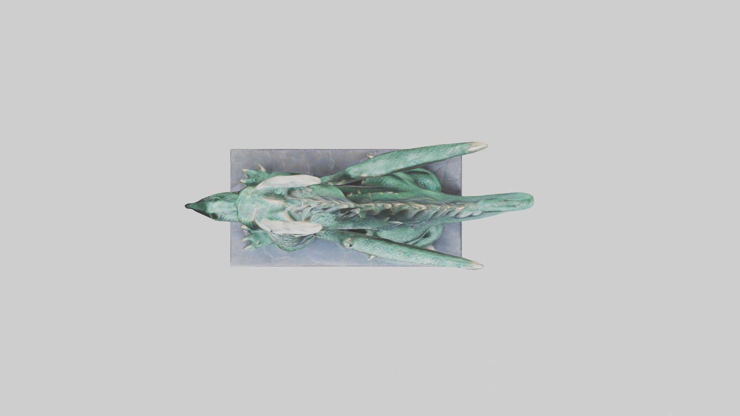 Dragon sitting statue model 3D model