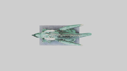 Dragon sitting statue model 3D model