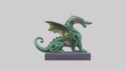 Dragon sitting statue model 3D model