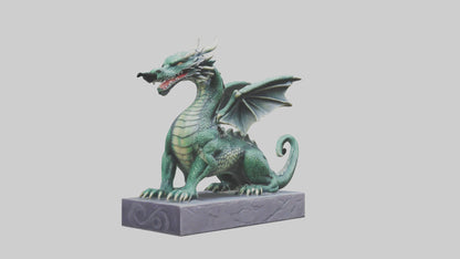 Dragon sitting statue model 3D model