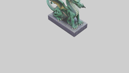 Dragon sitting statue model 3D model