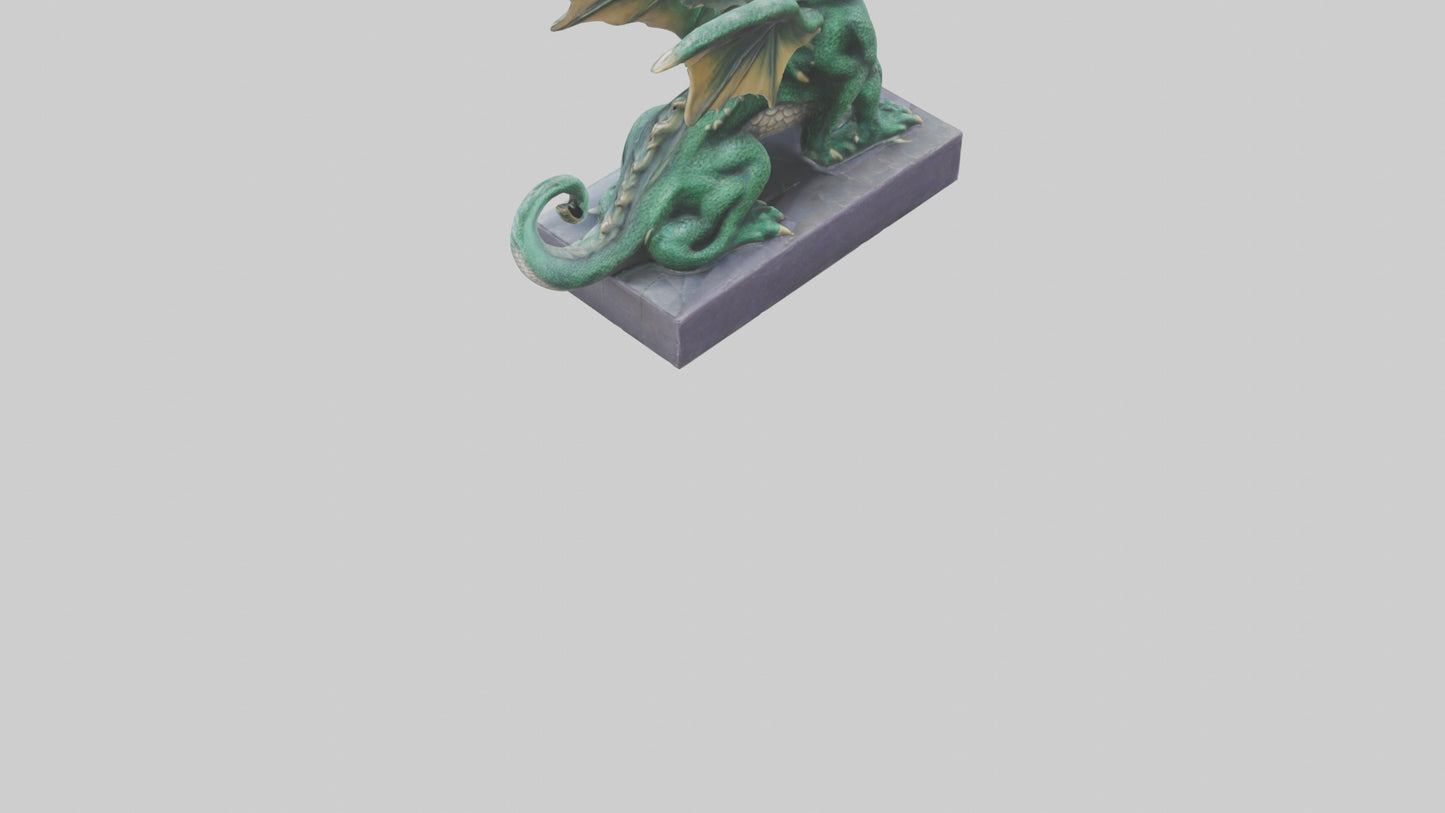 Dragon sitting statue model 3D model