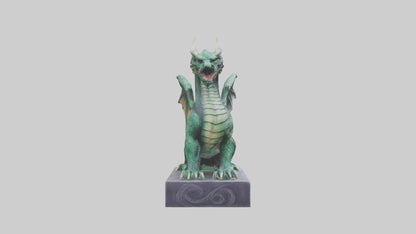 Dragon sitting statue model 3D model
