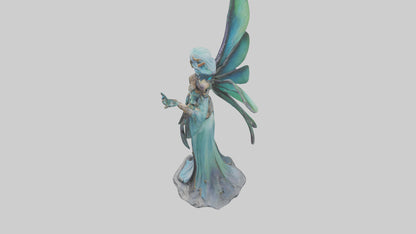 Dragonfly Sorceress statue model VR / AR / low-poly
