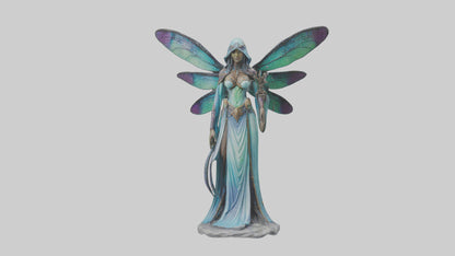 Dragonfly Sorceress statue model VR / AR / low-poly