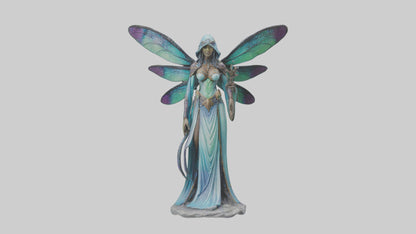 Dragonfly Sorceress statue model VR / AR / low-poly