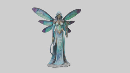 Dragonfly Sorceress statue model VR / AR / low-poly