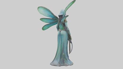 Dragonfly Sorceress statue model VR / AR / low-poly