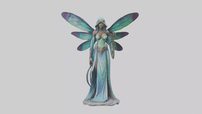 Dragonfly Sorceress statue model VR / AR / low-poly