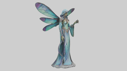 Dragonfly Sorceress statue model VR / AR / low-poly