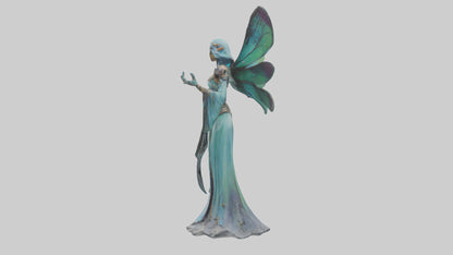 Dragonfly Sorceress statue model VR / AR / low-poly