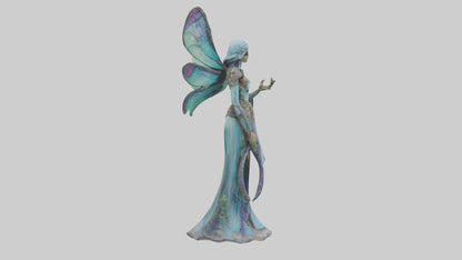 Dragonfly Sorceress statue model VR / AR / low-poly