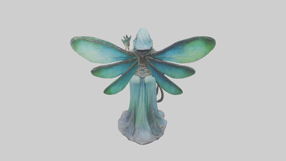 Dragonfly Sorceress statue model VR / AR / low-poly