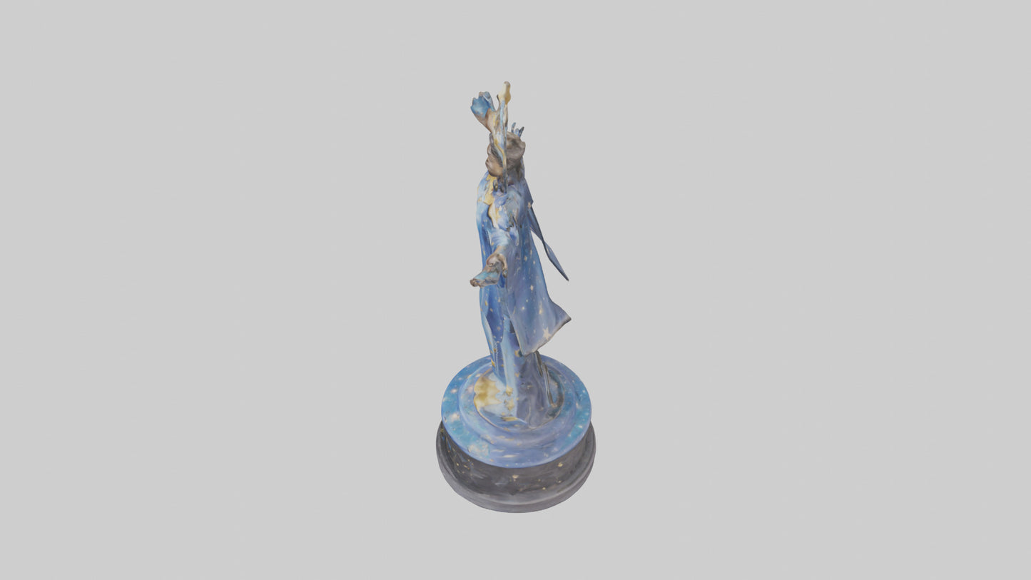 3D model Dreamer of the Stars statue model VR / AR / low-poly