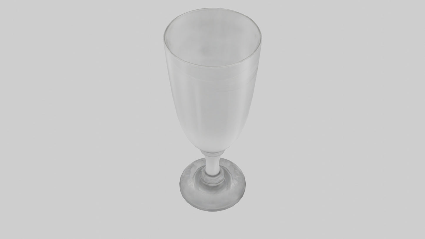 3D model Drinking glass model VR / AR / low-poly