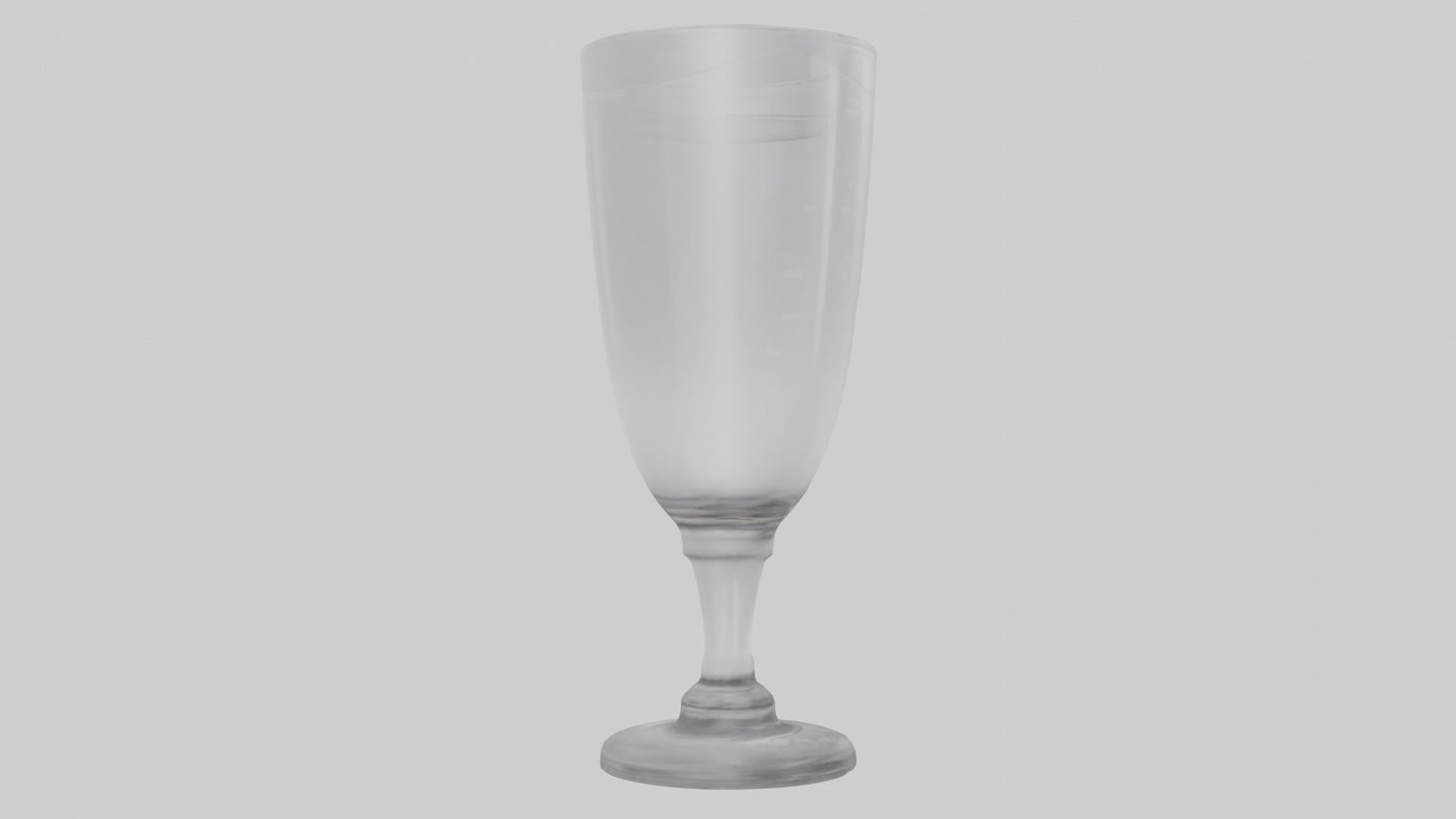 3D model Drinking glass model VR / AR / low-poly