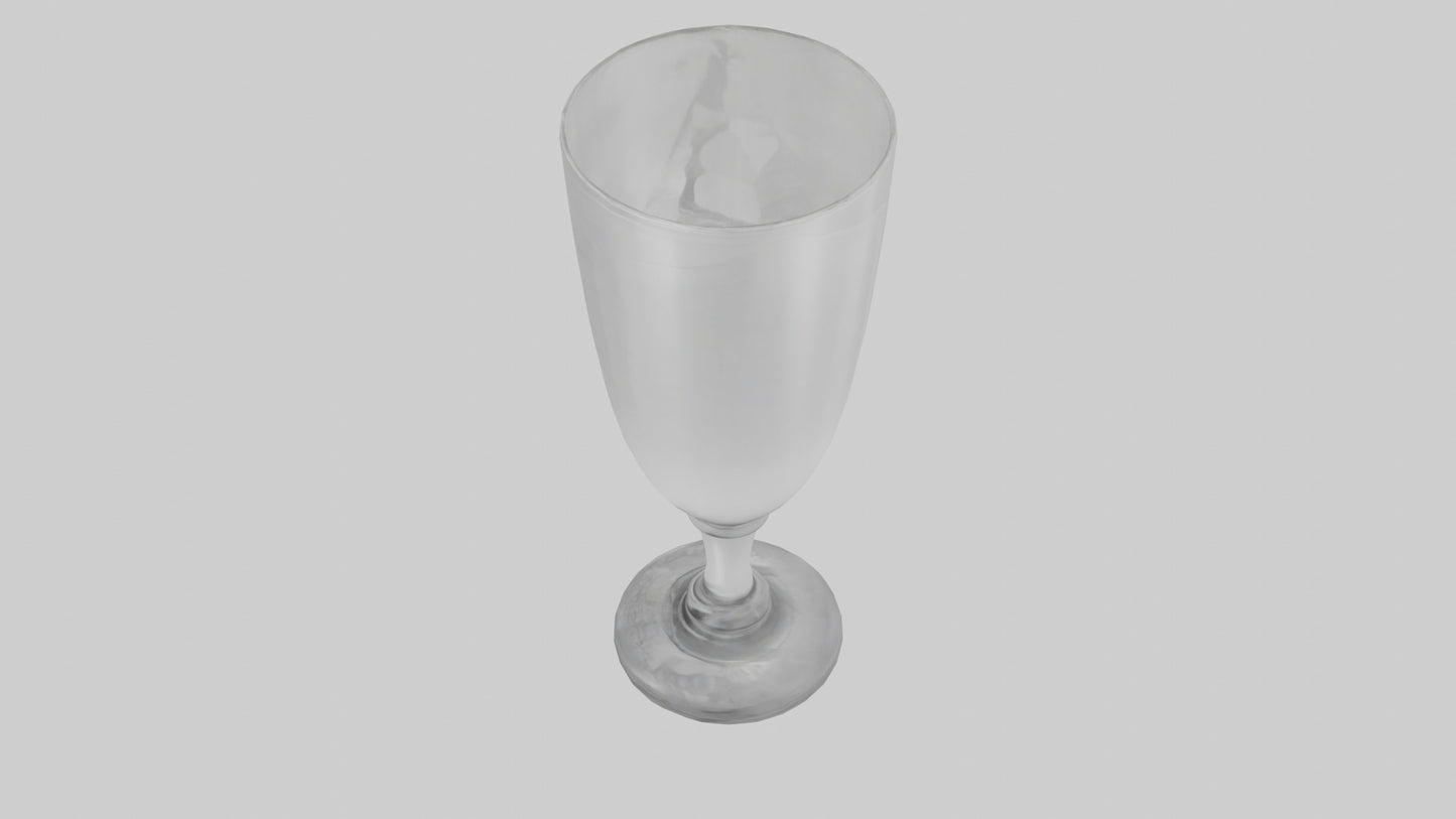3D model Drinking glass model VR / AR / low-poly