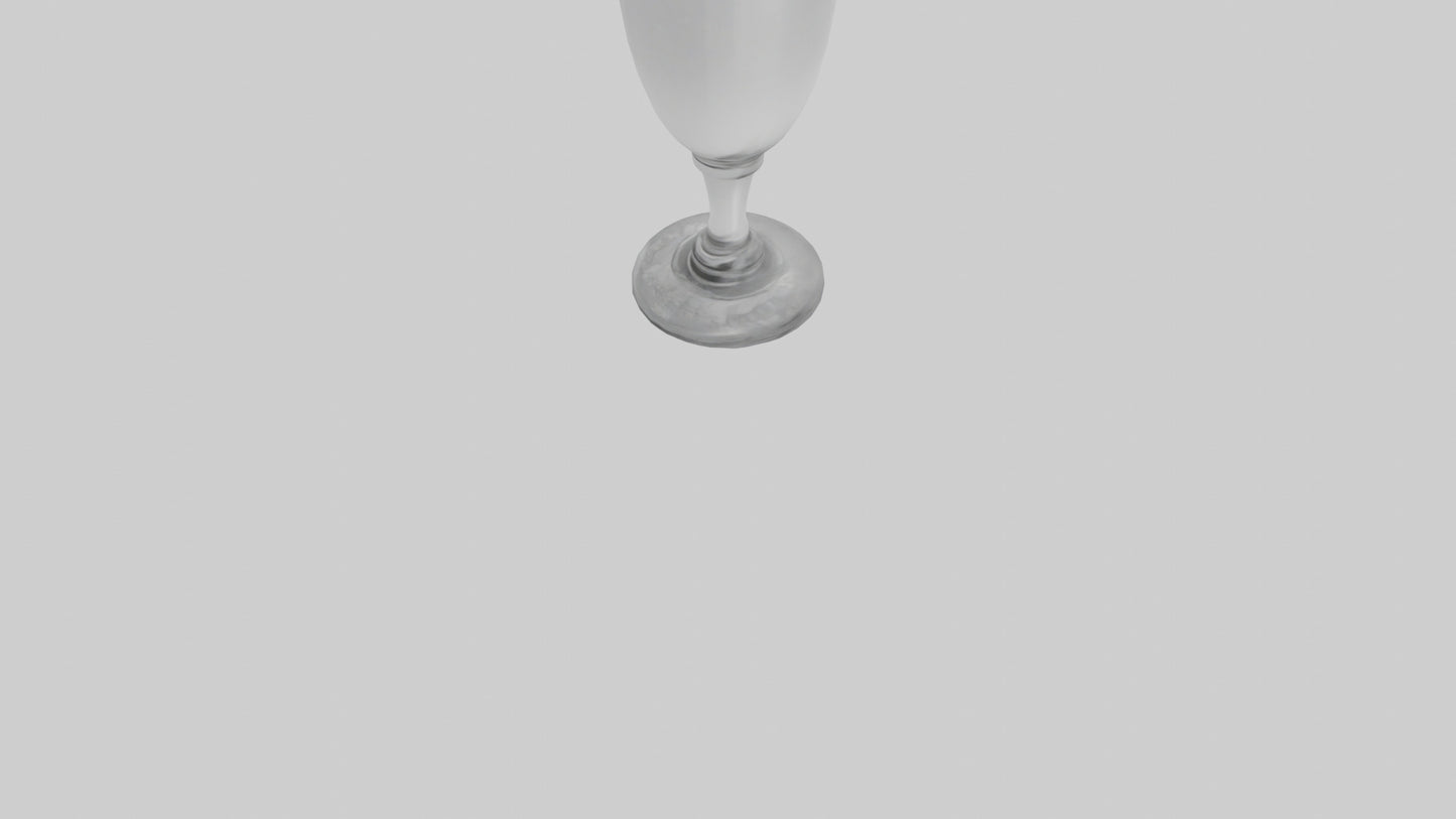 3D model Drinking glass model VR / AR / low-poly