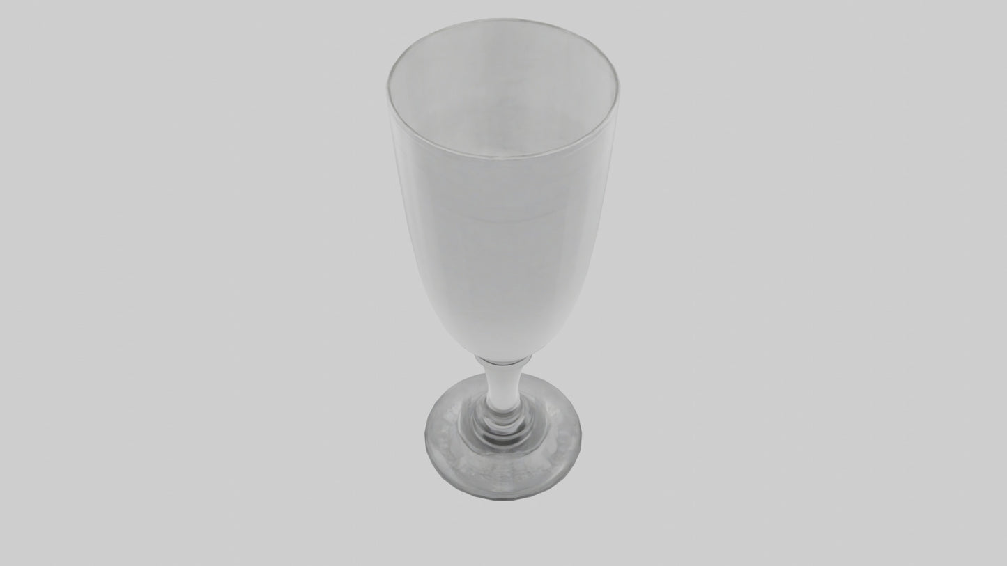3D model Drinking glass model VR / AR / low-poly