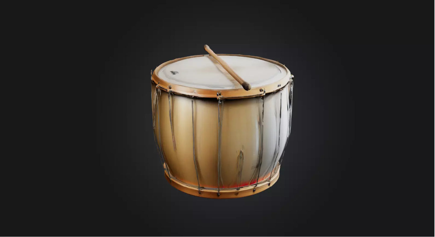 3D model Drum model VR / AR / low-poly