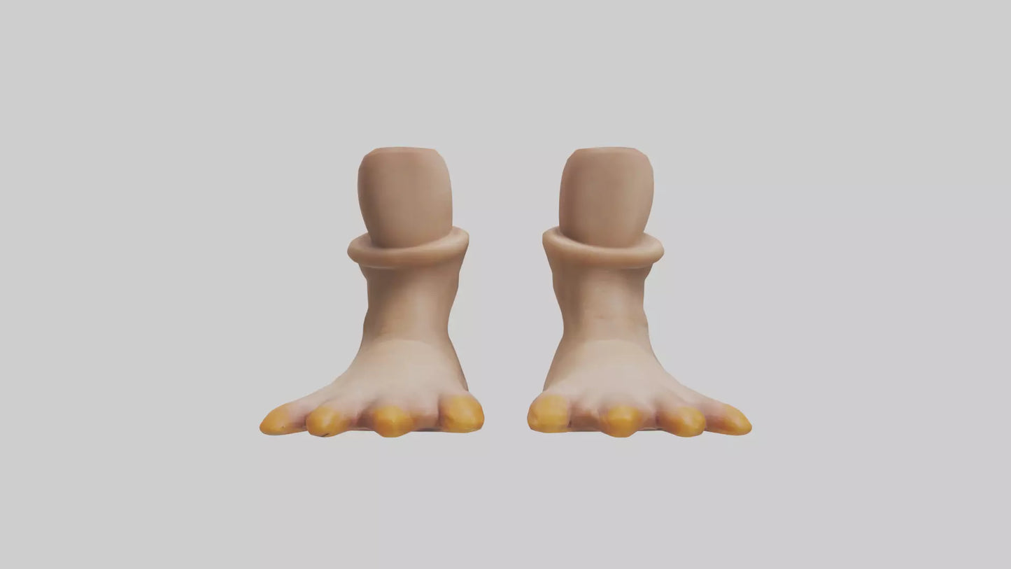 Duck Feet Model VR / AR / low-poly