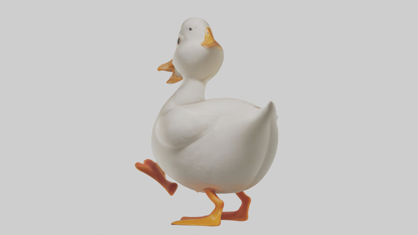 Duck waddling model 3D model