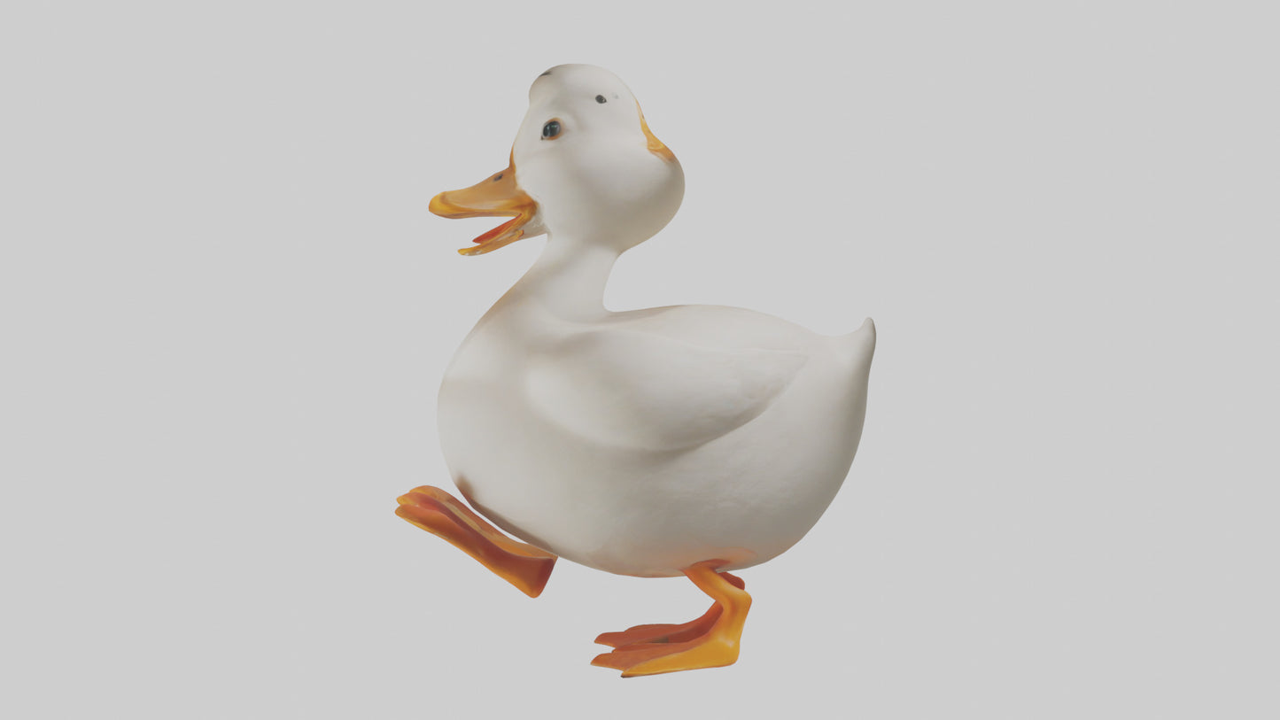 Duck waddling model 3D model