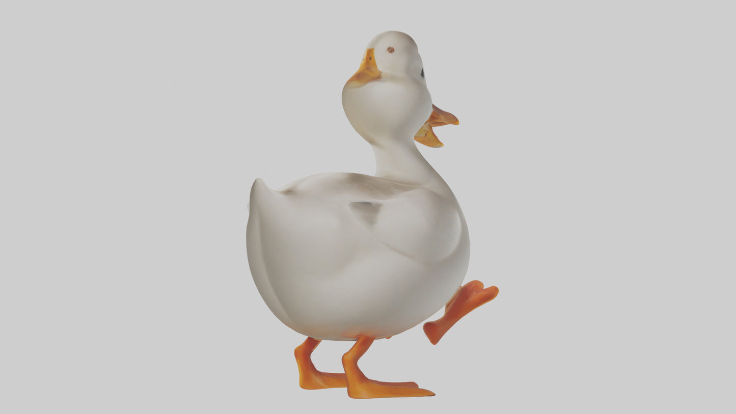 Duck waddling model 3D model
