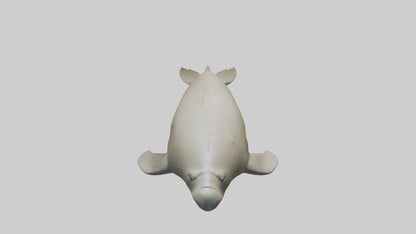 Dugong resting underwater model 3D model
